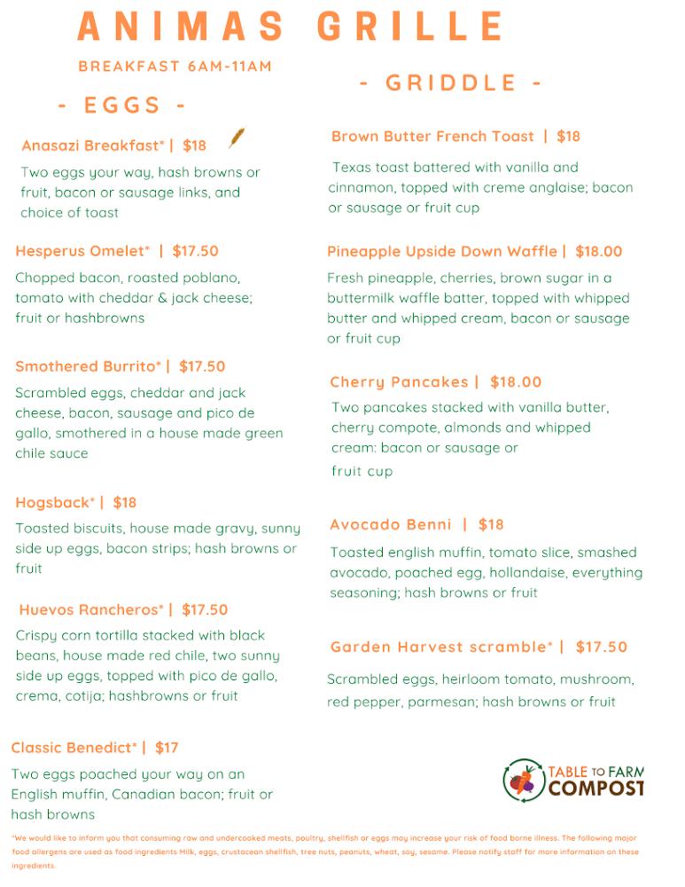 Animas River Grille & Lounge Menu image 2