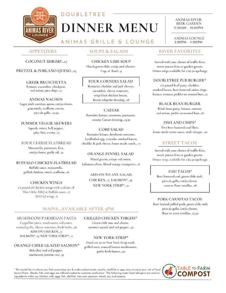 Animas River Grille & Lounge Menu image 3